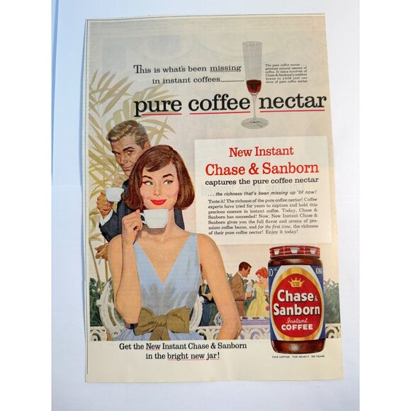 Other - Vintage 1961 Chase & Sanborn Instant Coffee Advertisement Print Ad